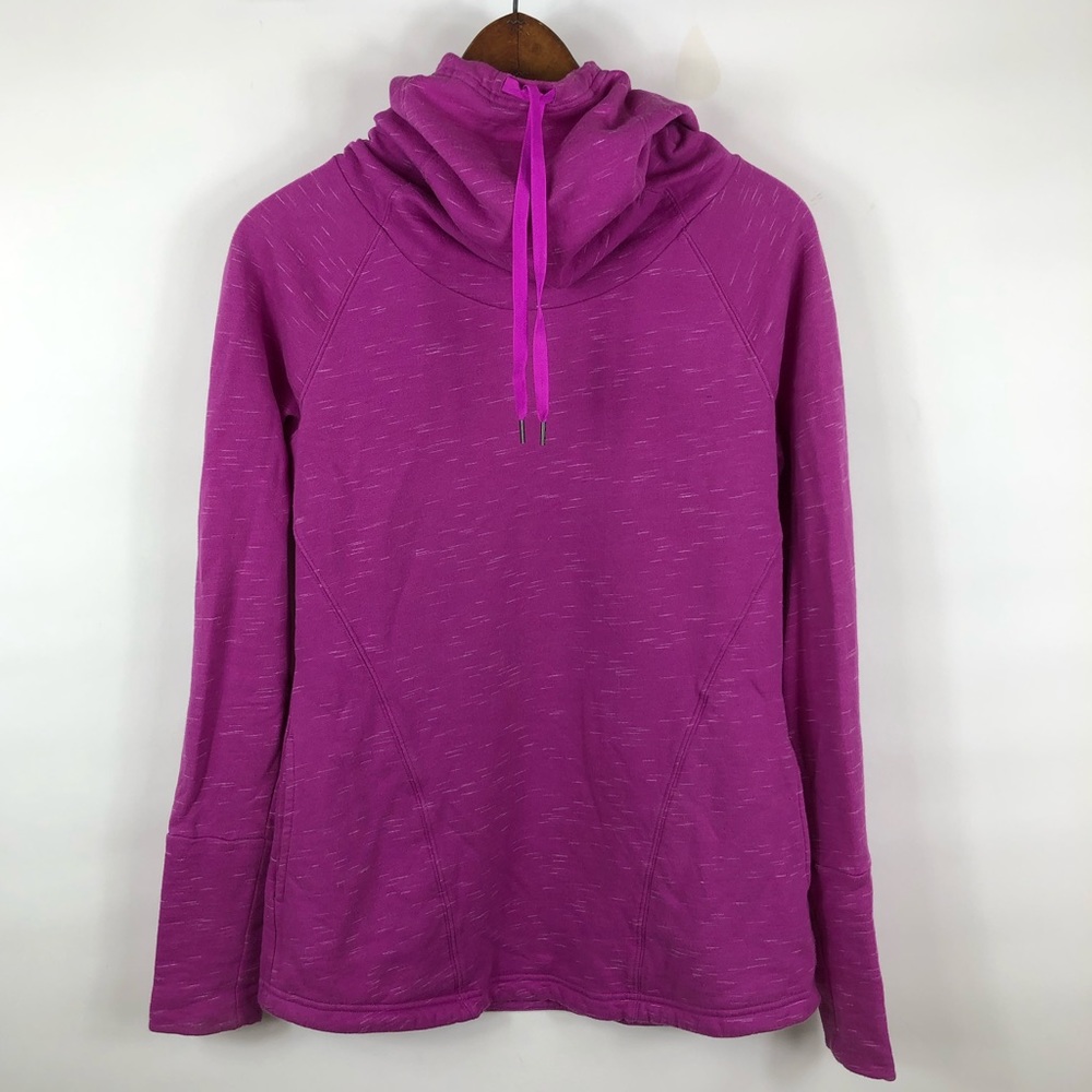 Lucy | Pink slim Fit Cowl Neck Sweatshirt